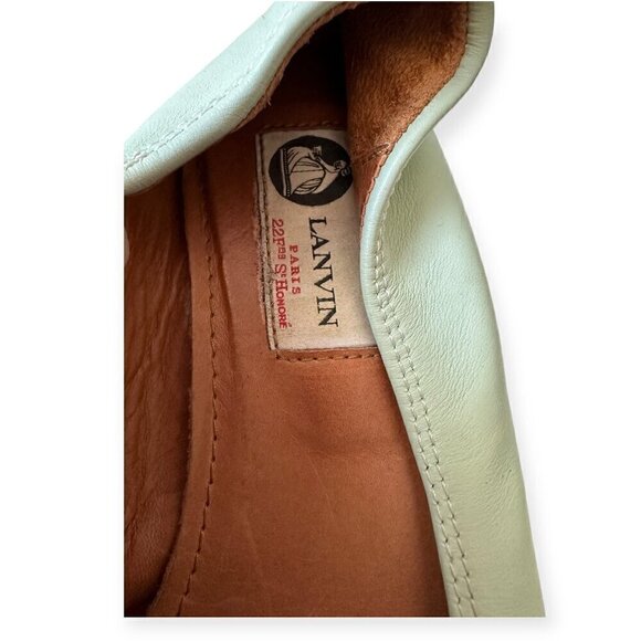 Lanvin Cap-Toe Icon Ballerina flats with snake toe,  Size 39 EU - Picture 10 of 11